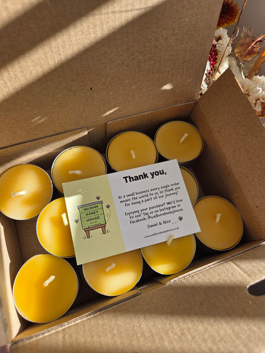 Beeswax Tealights (Box of 22)