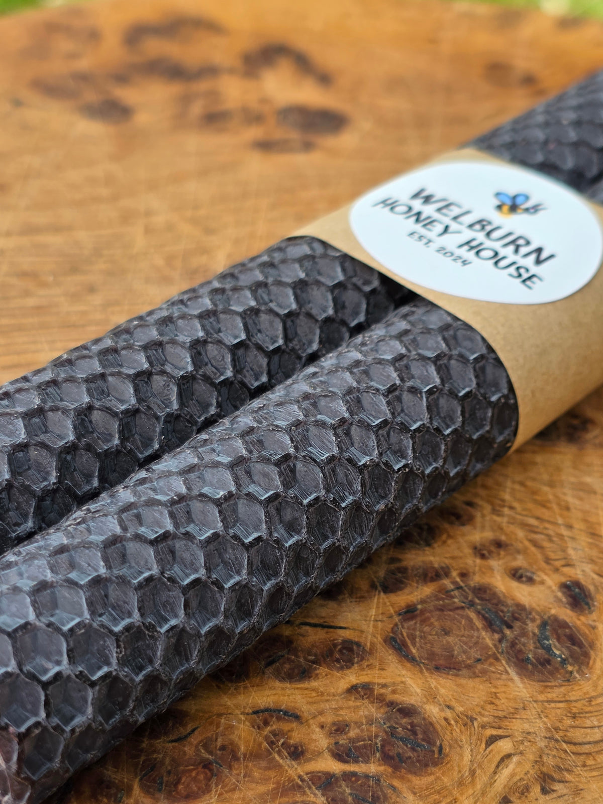 Beeswax Hand-Rolled Candles - Black (2 pack)
