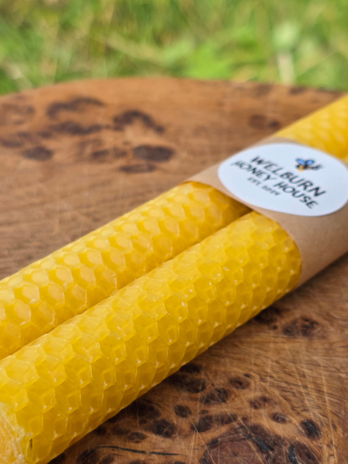 Beeswax Hand-Rolled Candles Yellow (2 pack)