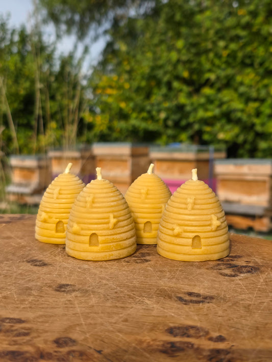 Beeswax Skep Candles (4 pack)