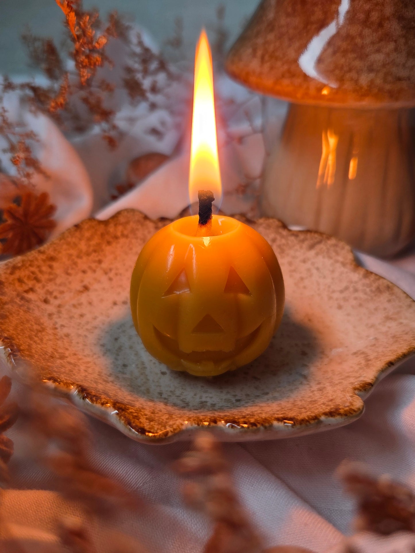 Beeswax Mini Pumpkin Candles