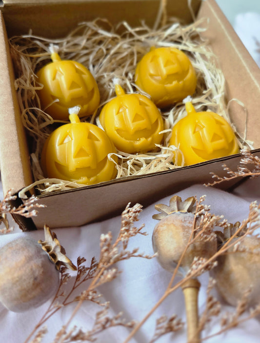 Beeswax Mini Pumpkin Candles