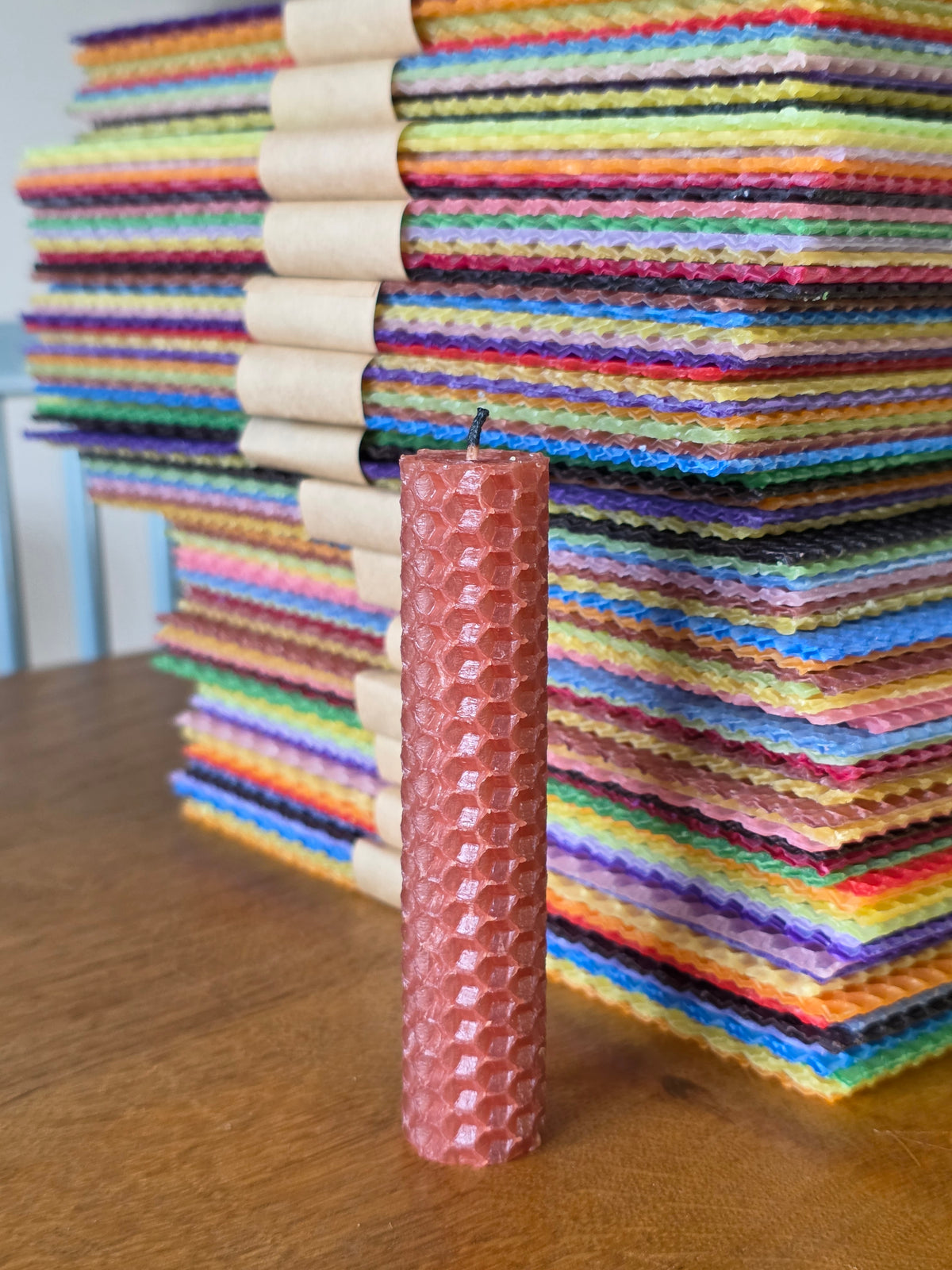 Multicoloured Beeswax Rolled Candles Kit