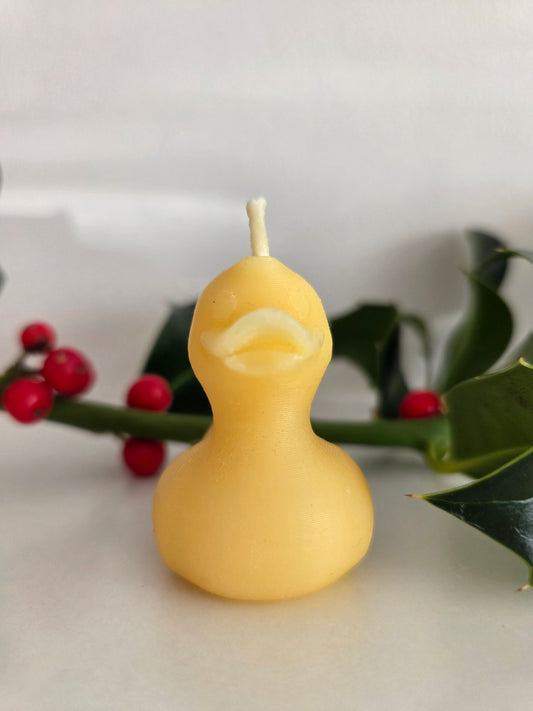 Beeswax Duck Candle