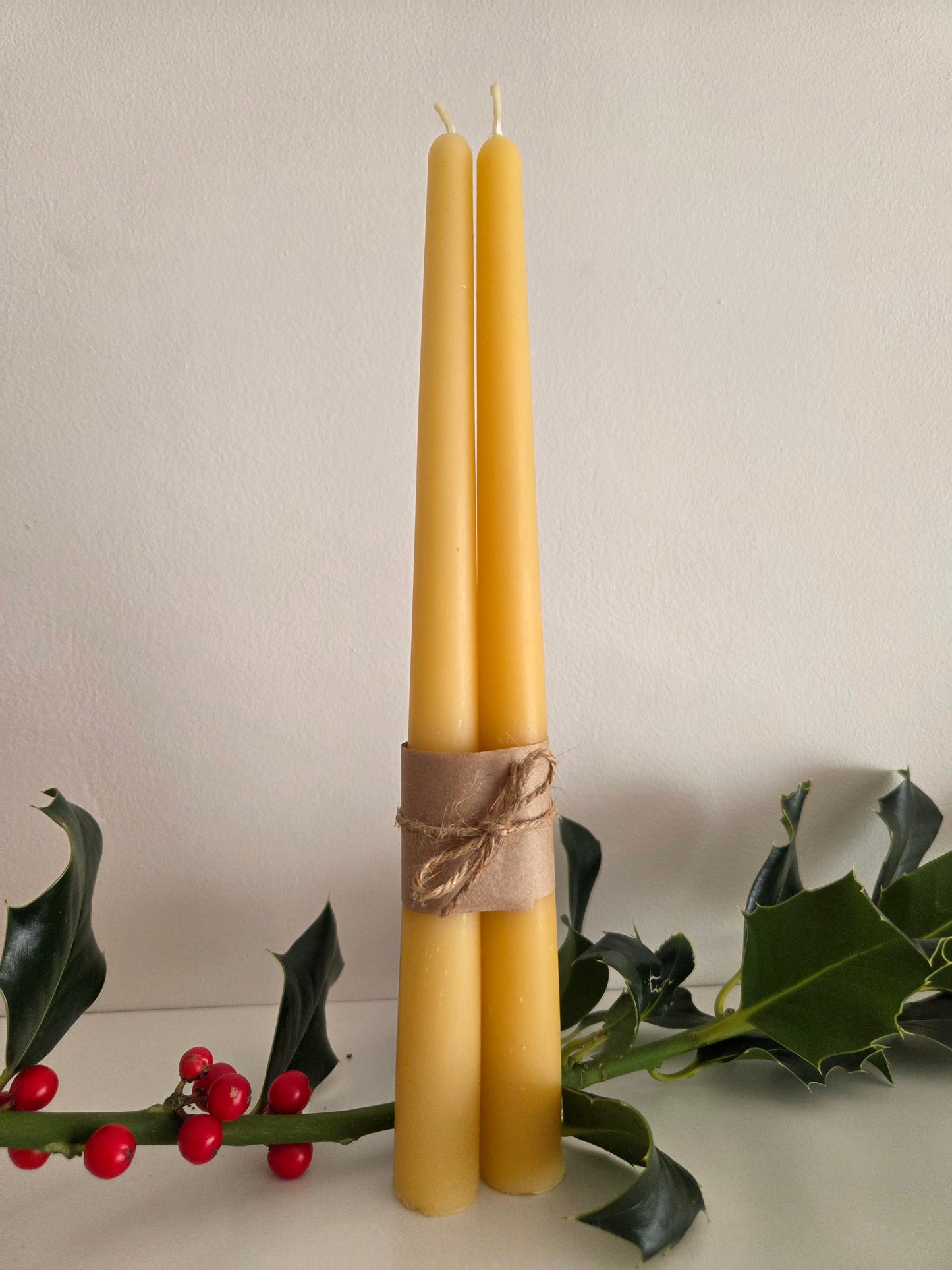 Beeswax Dinner Candles (2 pack)