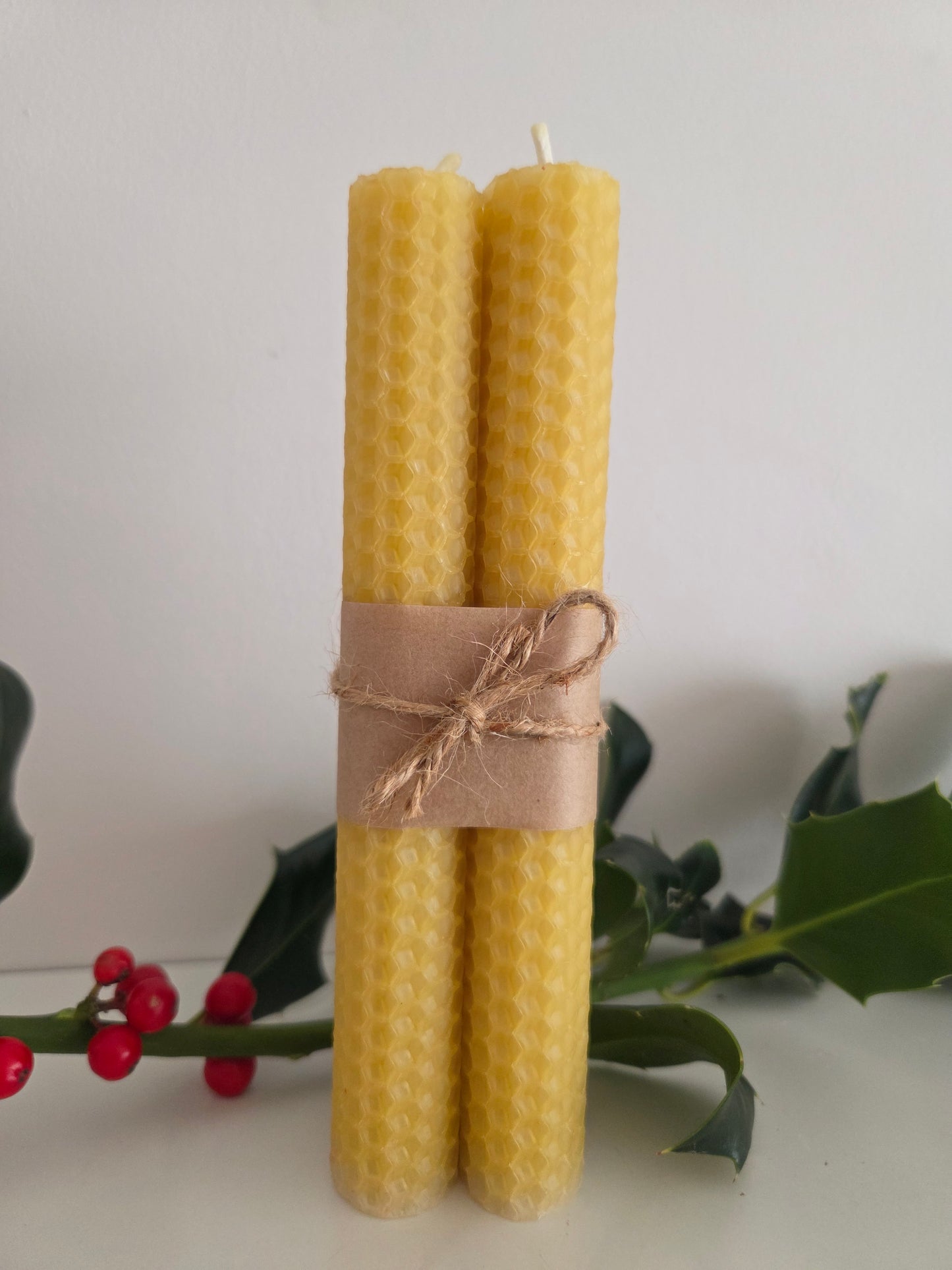 Beeswax Hand-Rolled Candles Yellow (4 pack)