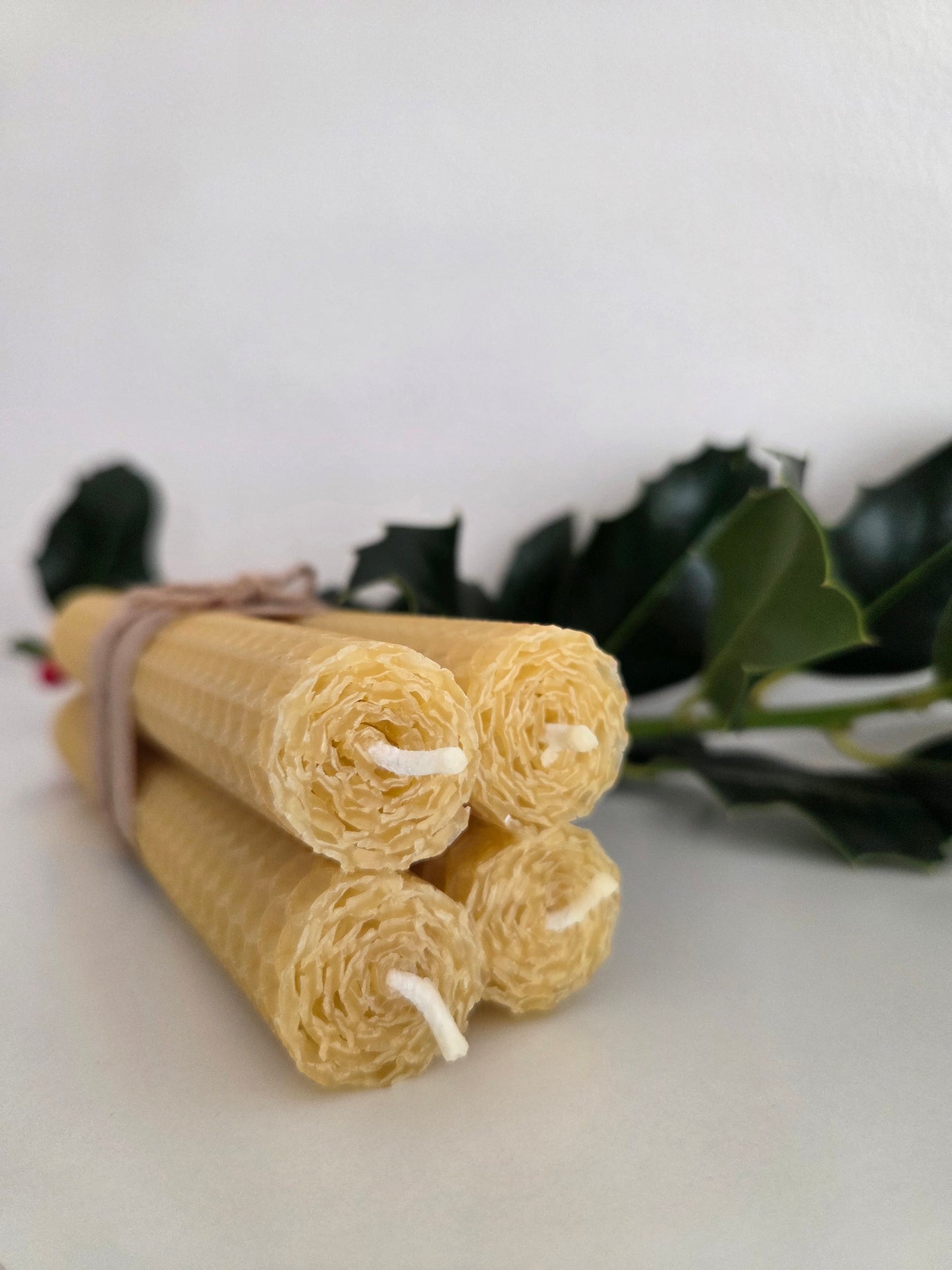 Beeswax Hand-Rolled Candles Yellow (4 pack)