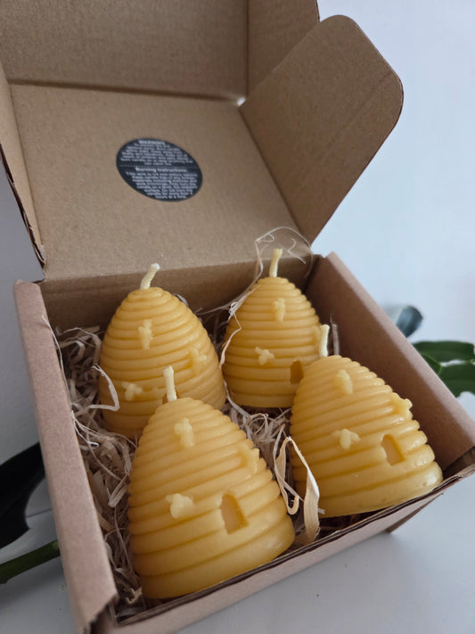 Beeswax Skep Candles Gift Set (4 pack)