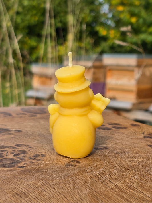 Beeswax 90's Snowman Candle
