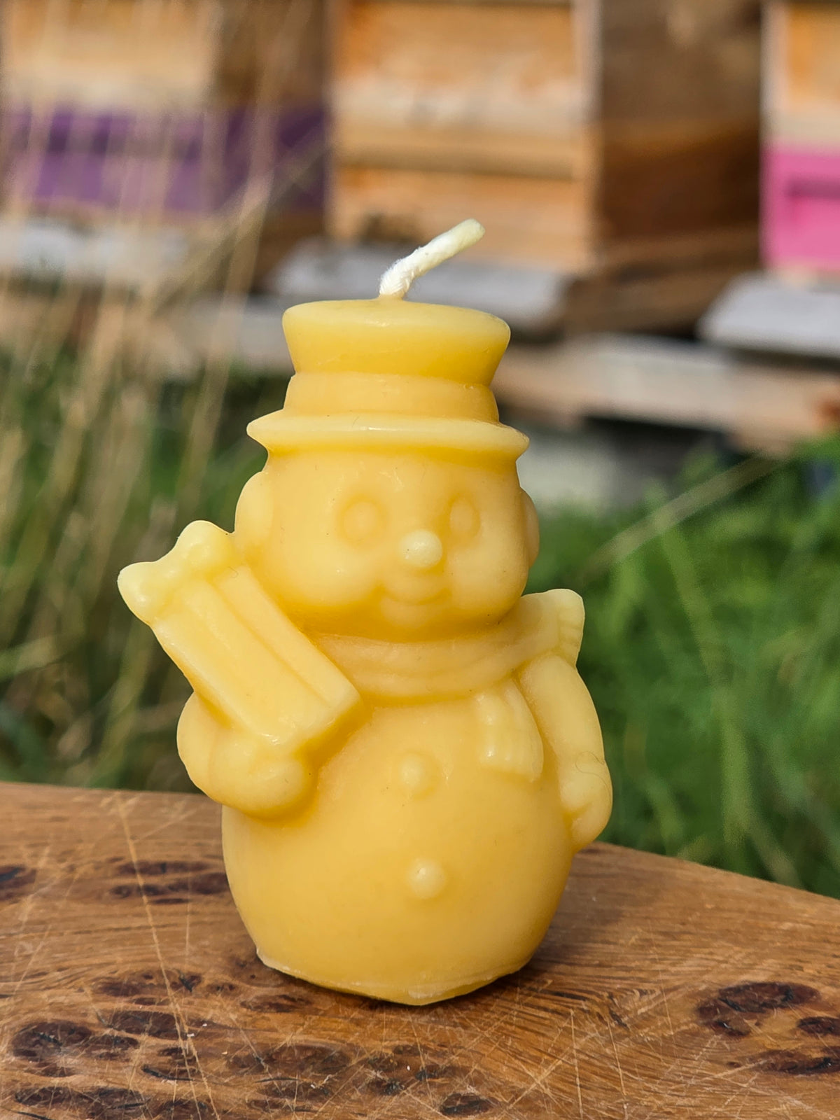 Beeswax 90's Snowman Candles (4 pack)