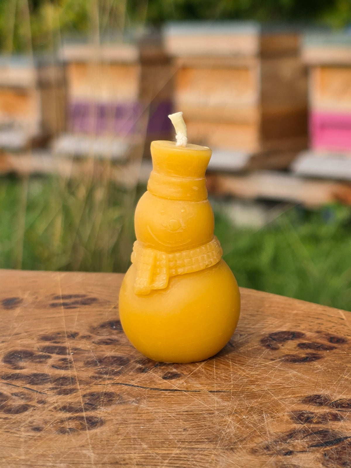 Beeswax Snowman Candles (6 pack)