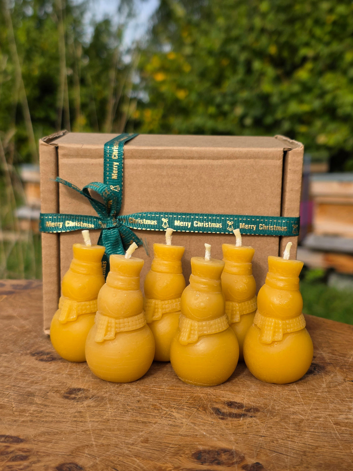 Beeswax Snowman Candles (6 pack)