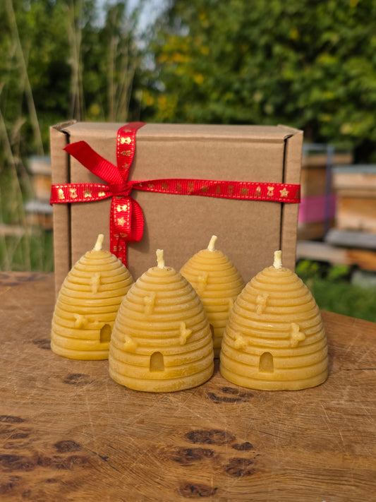 Beeswax Skep Candles (4 pack)