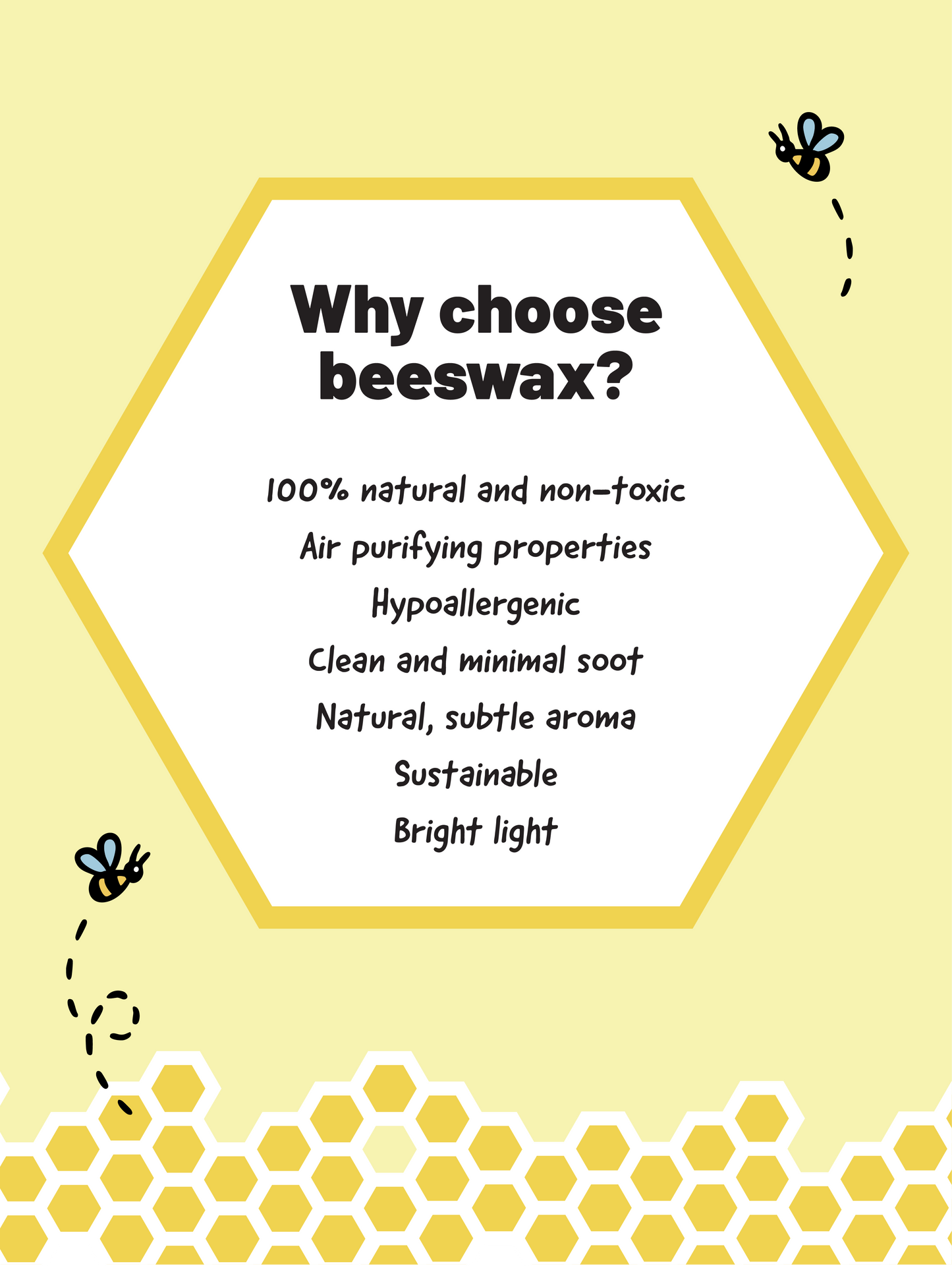 Beeswax Dinner Candles (2 pack)