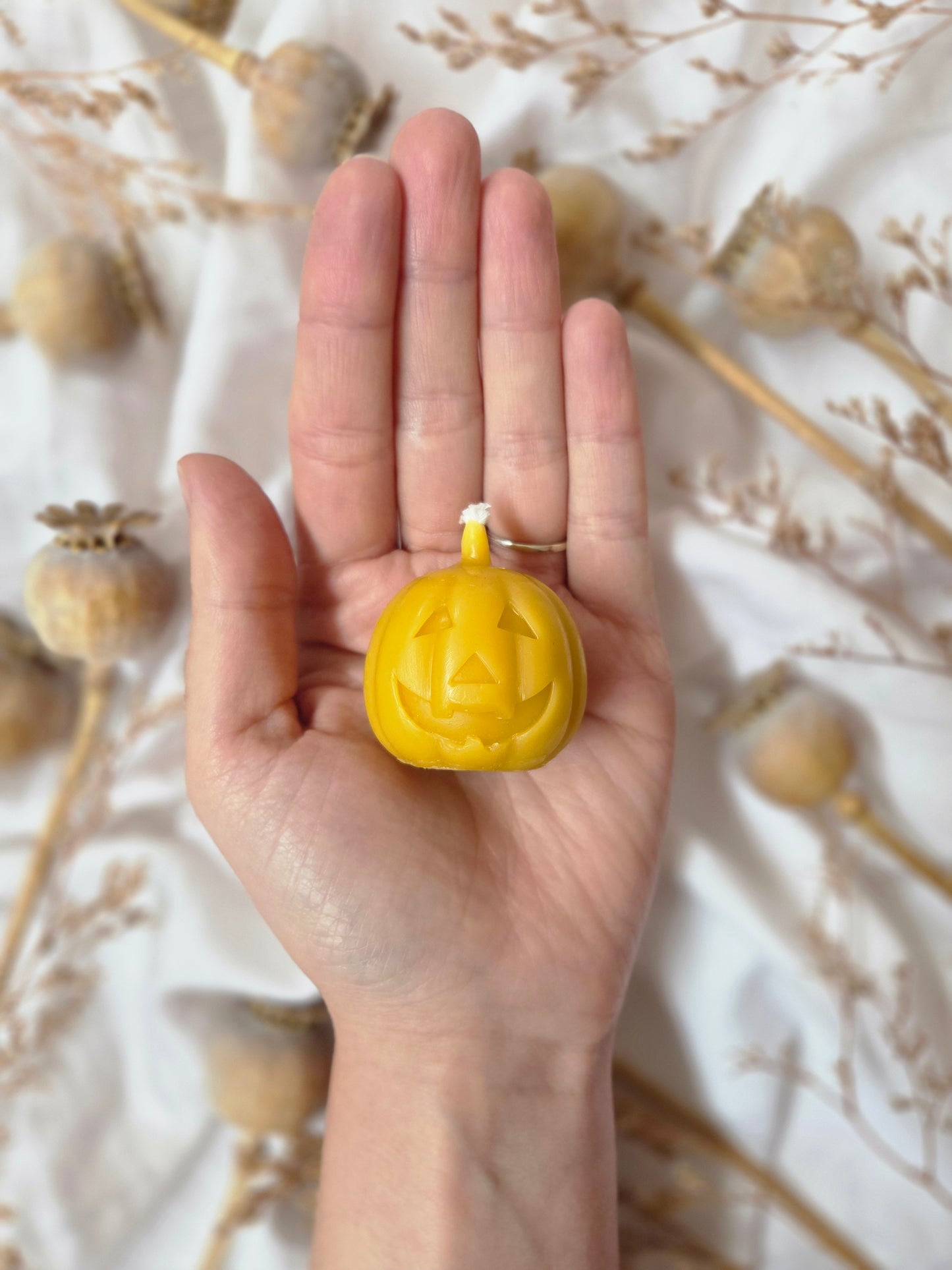Beeswax Mini Pumpkin Candles
