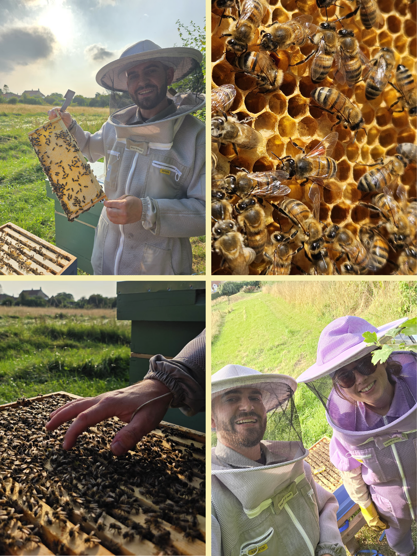 Beeswax Diamond Tapered Candle